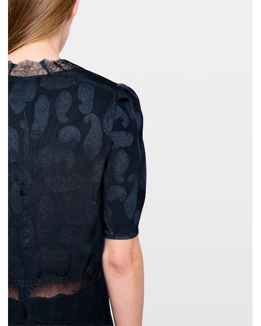 Zadig & Voltaire Blue Redox Dress 100% Silk