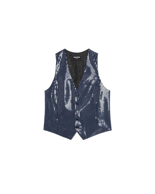 Zadig & Voltaire Blue Emaux Waistcoat