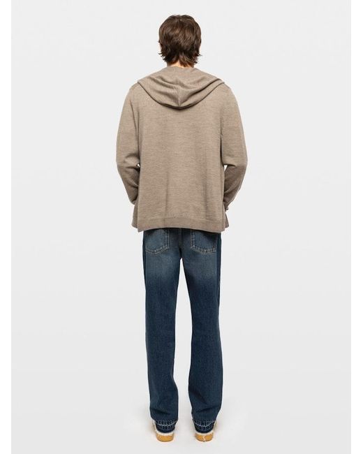 Zadig & Voltaire Brown Clash 100% Wool Cardigan for men