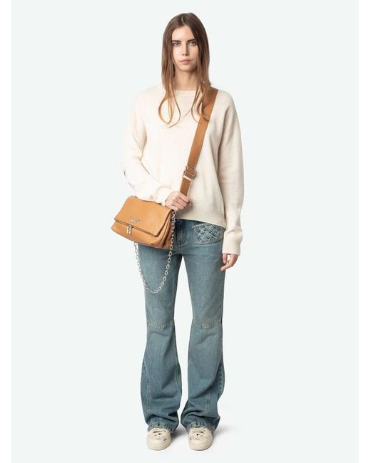 Zadig & Voltaire White Cici Patch Cashmere Sweater