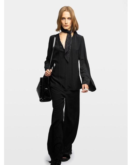 Zadig & Voltaire Black Turi Blouse
