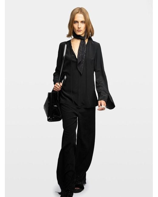 Zadig & Voltaire Black Turi Blouse
