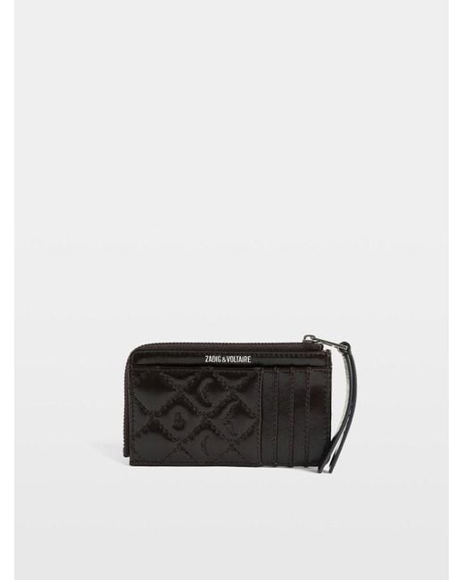 Zadig & Voltaire Black Zv Card Vintage Monogram Cardholder