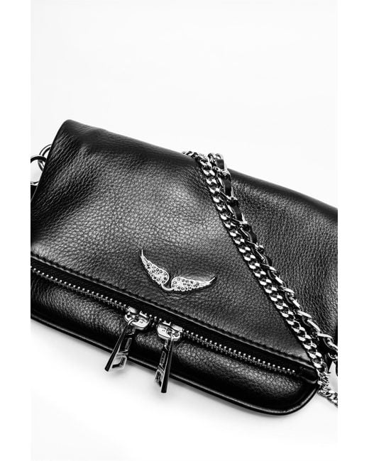 Zadig & Voltaire Leather Rock Nano Bag in Black - Lyst