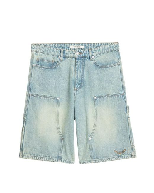 Zadig & Voltaire Multicolor Perys Denim Bermuda Shorts for men