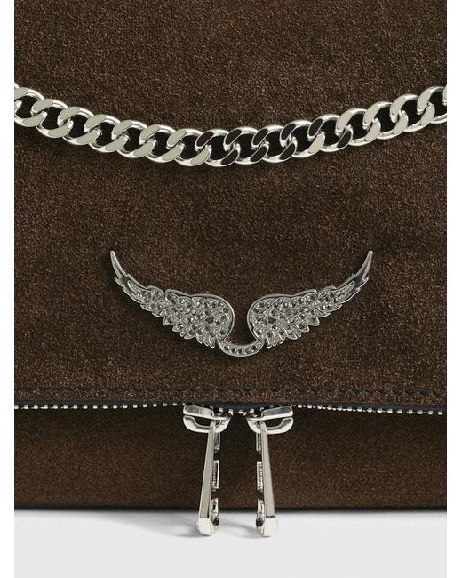 Zadig & Voltaire Brown Rock Ii Suede Clutch