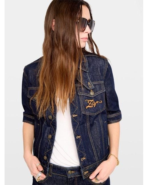 Zadig & Voltaire Blue Kyo Denim Jacket