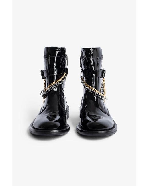 Zadig & Voltaire Black Laureen High Ankle Boots