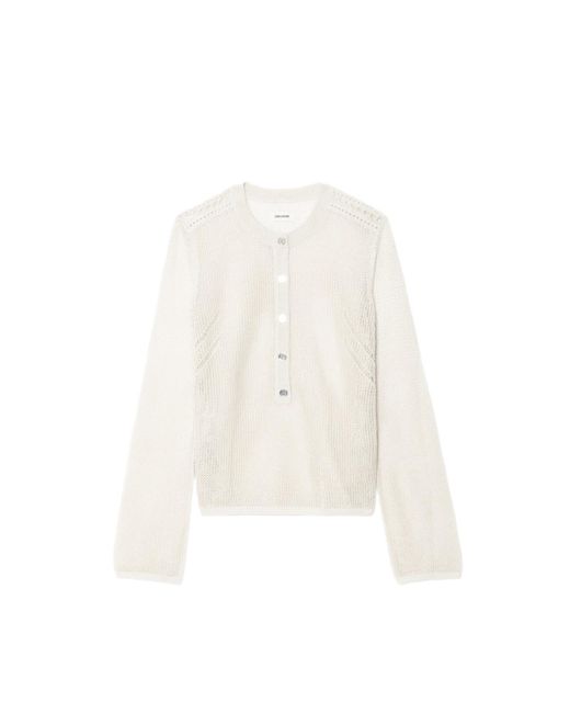 Zadig & Voltaire White Mandala Jumper
