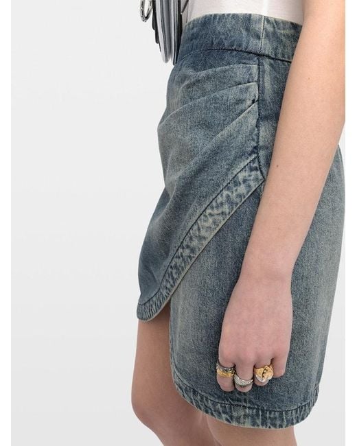 Zadig & Voltaire Blue Skirt Julipe Denim