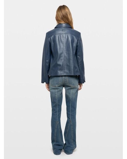 Zadig & Voltaire Blue Liamys Leather Jacket