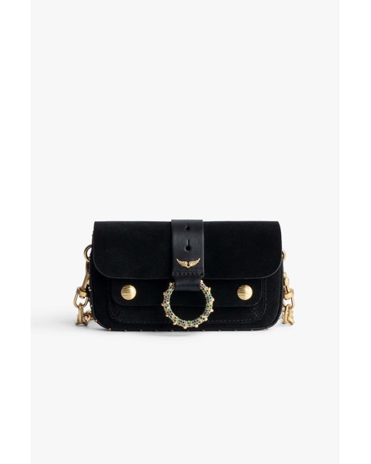 Zadig & Voltaire Kate Suede Wallet Bag in Black Lyst
