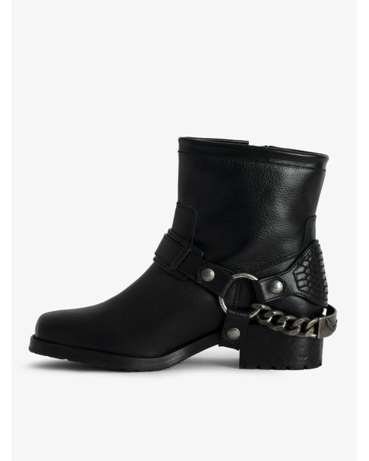 Zadig & Voltaire Black Igata Boots
