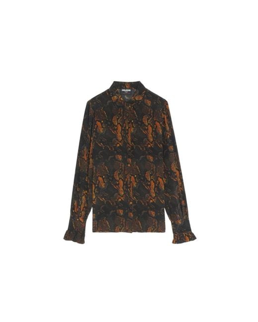 Zadig & Voltaire Green Thely 100% Silk Shirt