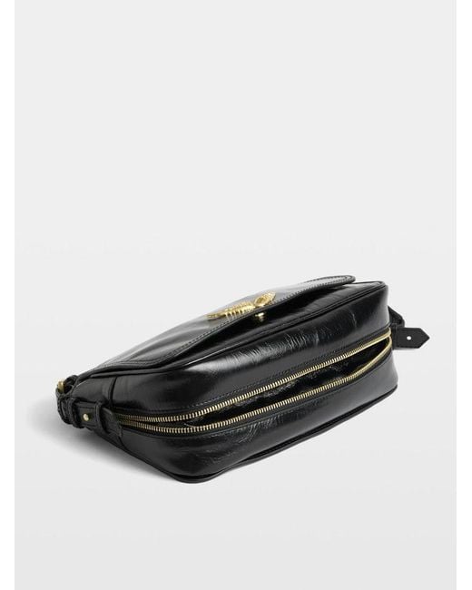 Zadig & Voltaire Black Le Zouzou Vintage Patent Bag