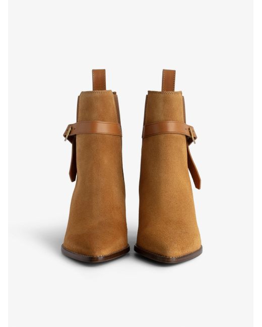 Zadig & Voltaire Brown Tyler Suede Ankle Boots