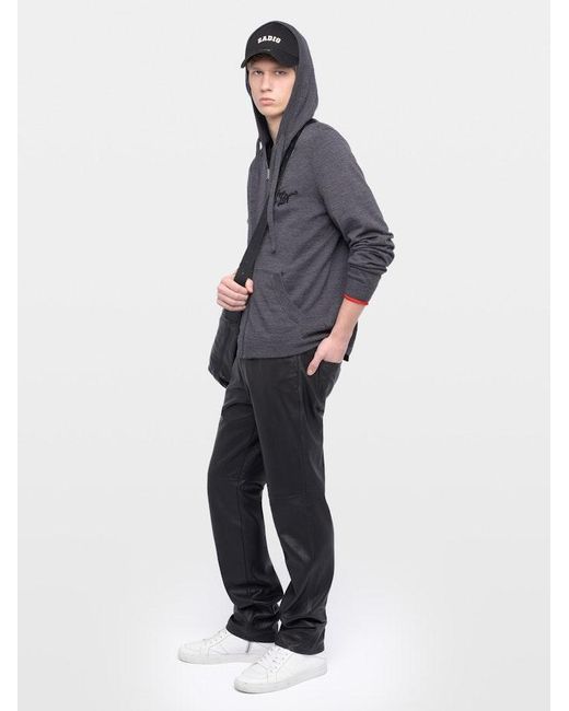 Zadig & Voltaire Gray Cardigan Clash 100% Wool for men