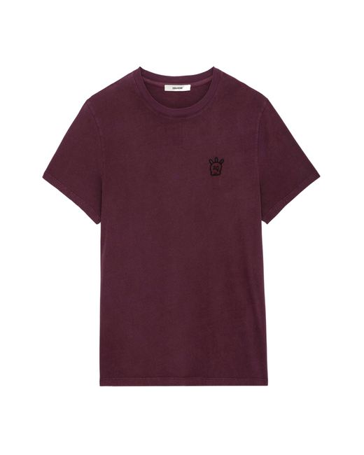 T-shirt tommy skull xo Zadig & Voltaire pour homme en coloris Purple