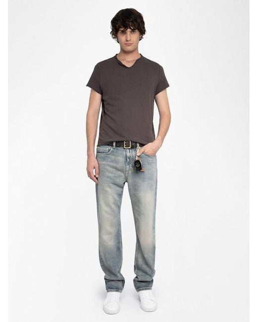 Zadig & Voltaire Multicolor Henley T-Shirt Monastir for men