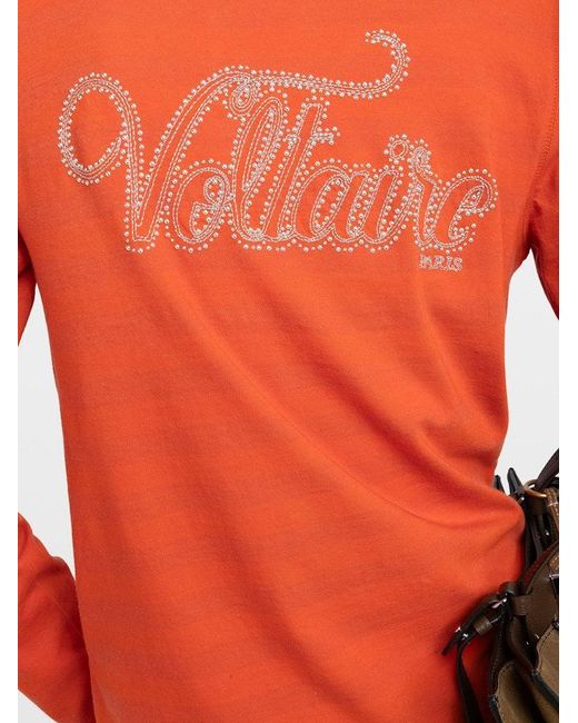 Zadig & Voltaire Red Henley T-Shirt