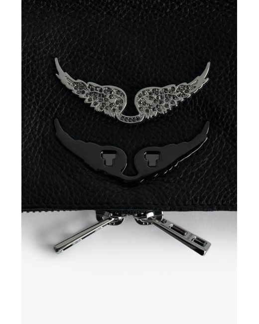Zadig & Voltaire Swing Your Wings Rock Nano Clutch in Black | Lyst UK