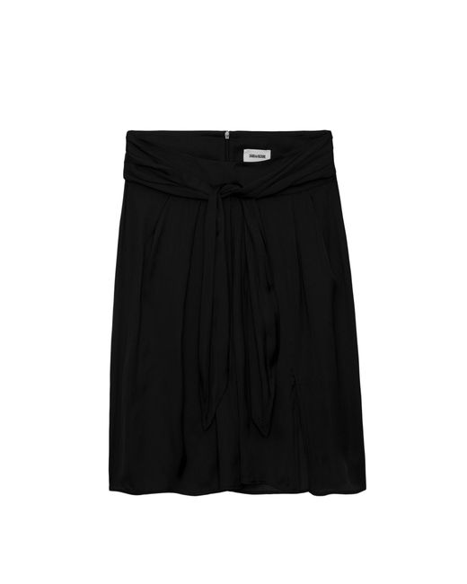 Jupe joji satin Zadig & Voltaire en coloris Black