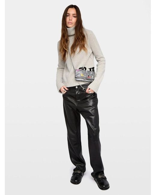 Zadig & Voltaire Gray Rock Nano Humberto Clutch
