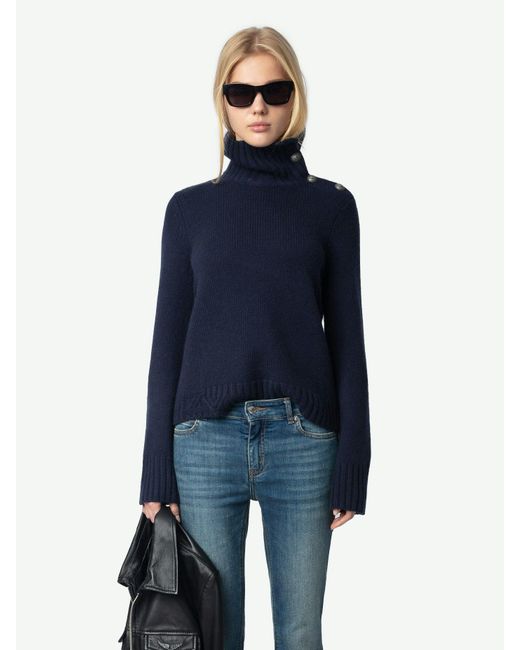 Jersey Nalma 100% Cachemira Zadig & Voltaire de color Blue