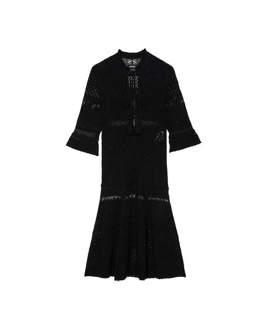 Zadig & Voltaire Black Kleid Memphisa