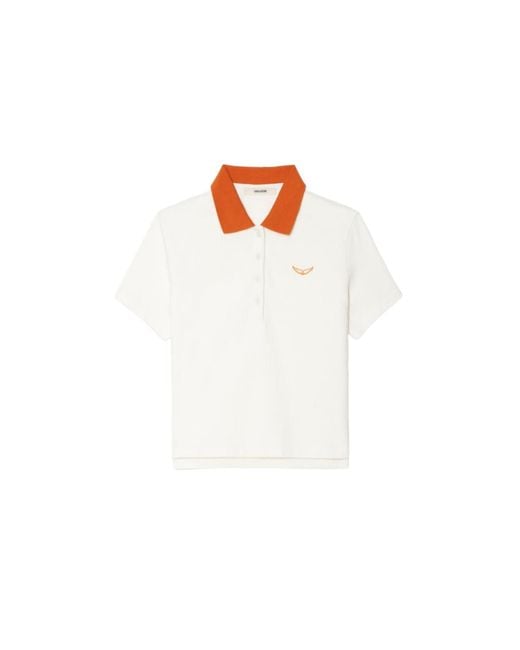 Zadig & Voltaire White Mirta Polo