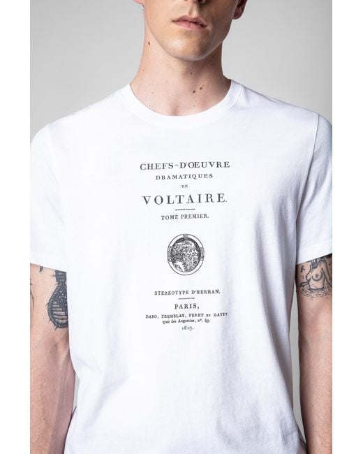 T-shirt tommy zadig ou la destinée Zadig & Voltaire pour homme en coloris  Blanc | Lyst