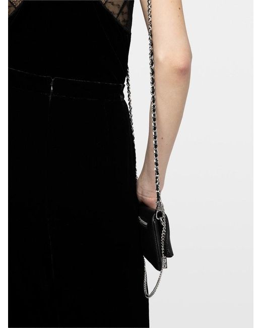 Zadig & Voltaire Black Julen Velvet Skirt