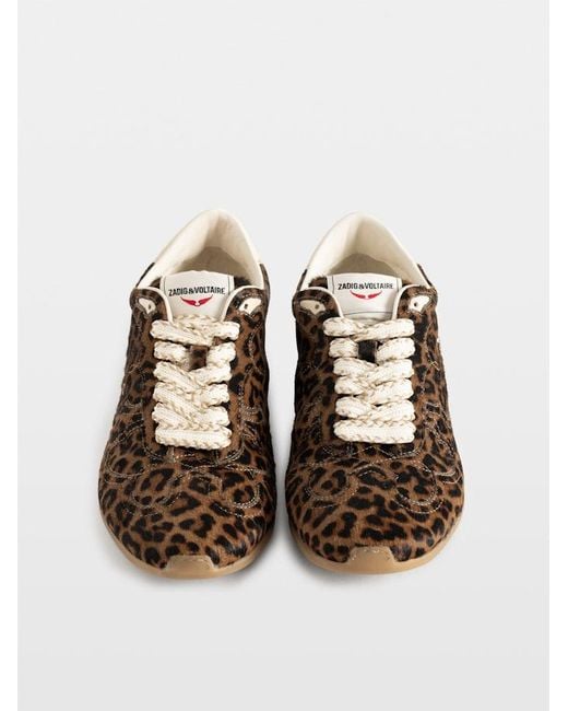 Zadig & Voltaire Brown Zv Dance Leo Pony Trainers