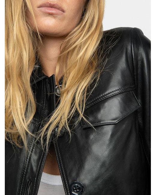 Zadig & Voltaire Black Liam Lambskin Jacket