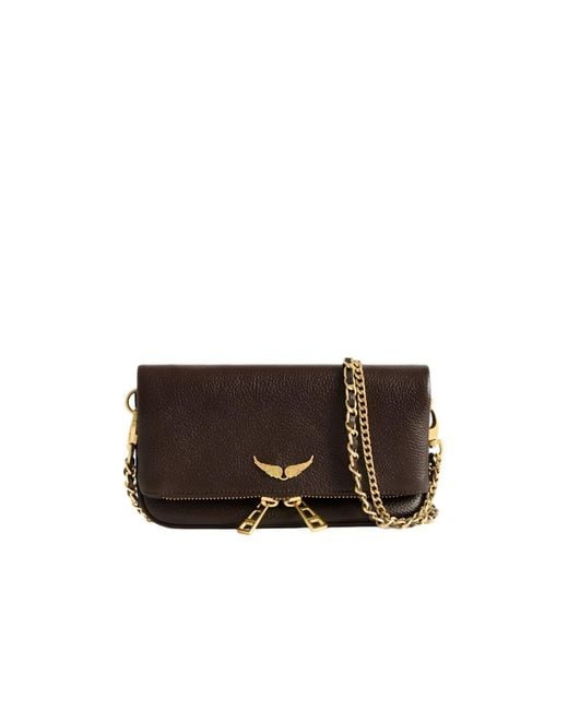 Zadig & Voltaire Brown Rock Mini Clutch