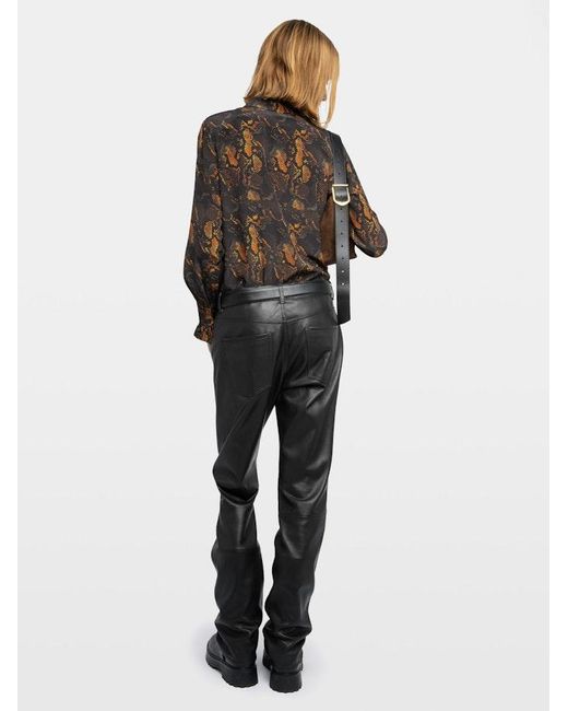 Zadig & Voltaire Green Thely 100% Silk Shirt