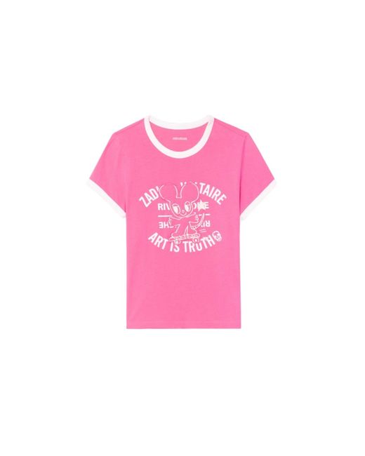 Zadig & Voltaire Pink T-Shirt Woos