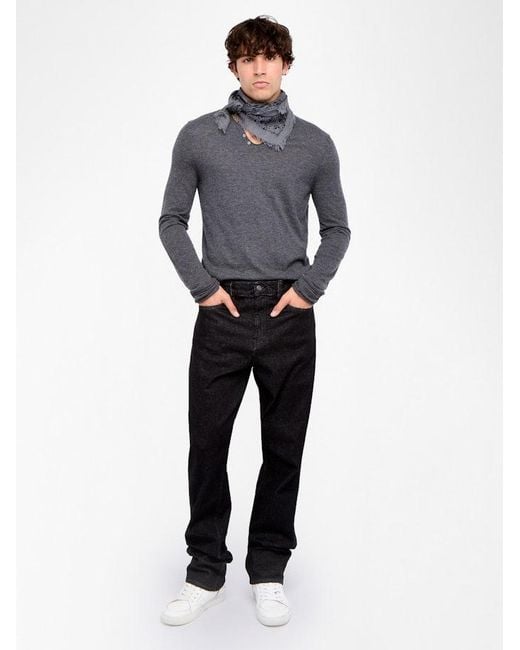 Zadig & Voltaire Blue Monastir Jumper 100% Cashmere for men