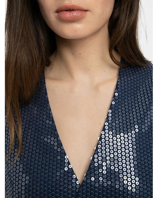 Zadig & Voltaire Blue Emaux Waistcoat