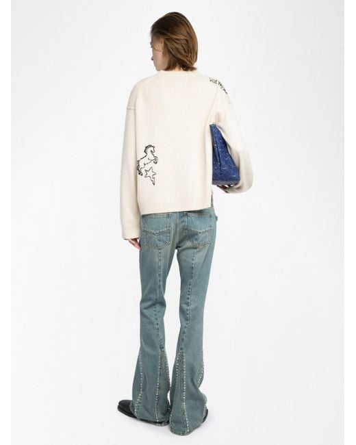 Pull Markuz 100% Cachemire Ecru Zadig & Voltaire en coloris Natural