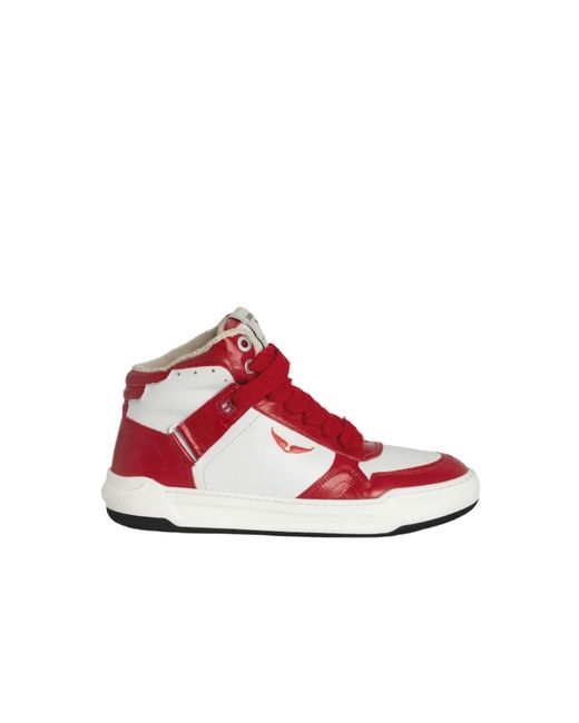 Zadig & Voltaire Red High Wings Trainers