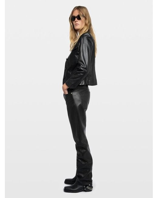 Zadig & Voltaire Black Liam Lambskin Jacket