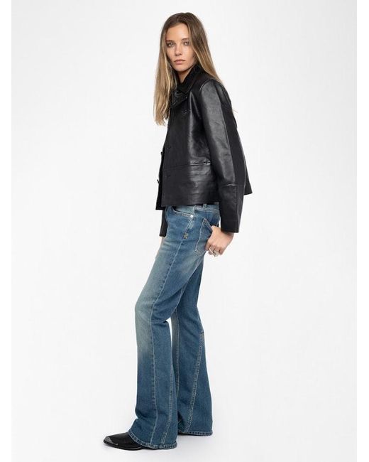 Zadig & Voltaire Black Lessa Leather Jacket