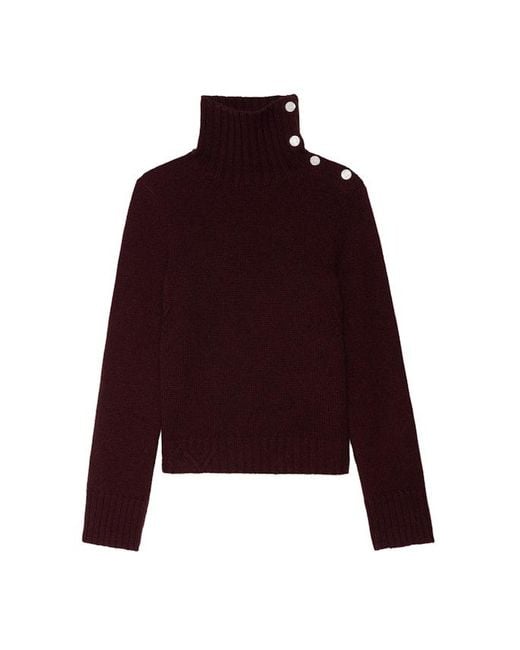 Zadig & Voltaire Purple Pullover Nalma 100% Kaschmir
