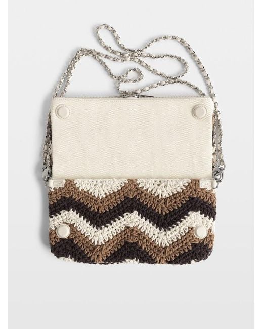 Zadig & Voltaire Brown Rock Macramé Clutch