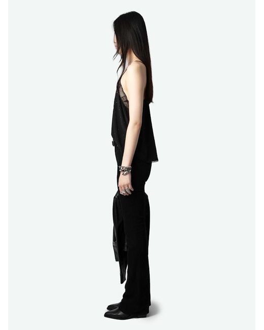 Zadig & Voltaire Black Christy Camisole 100% Silk