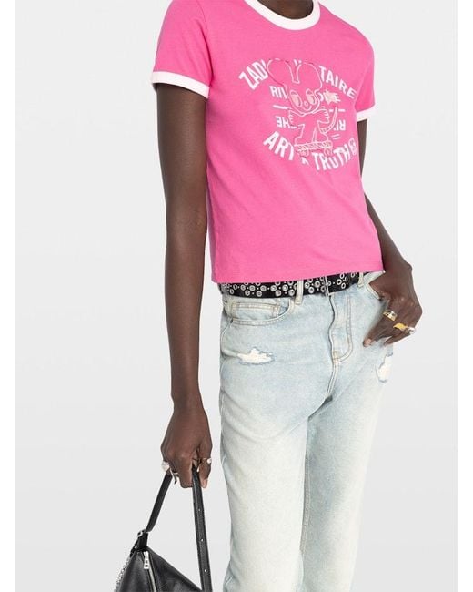 Zadig & Voltaire Pink T-Shirt Woos