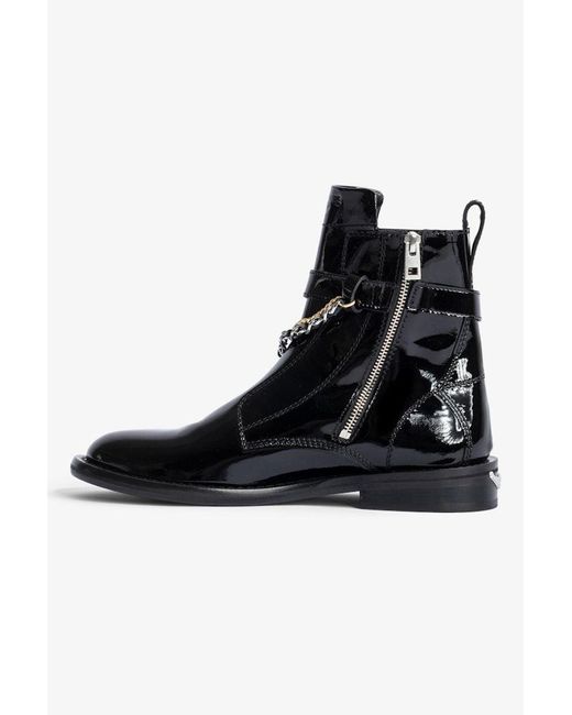 Zadig & Voltaire Black Laureen High Ankle Boots