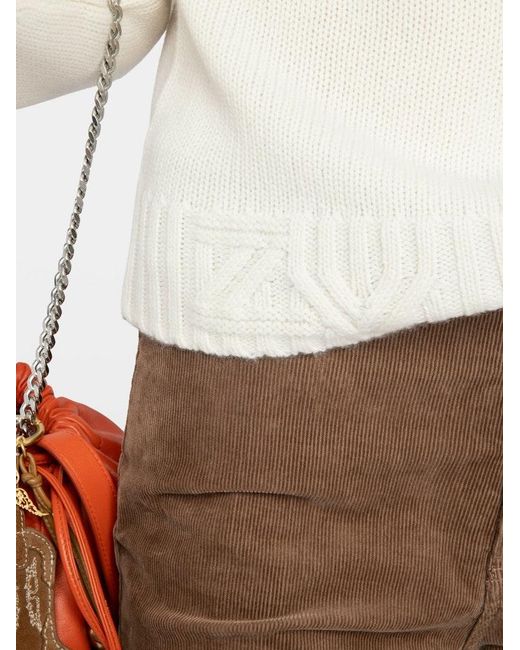 Zadig & Voltaire White Nalma 100% Cashmere Jumper