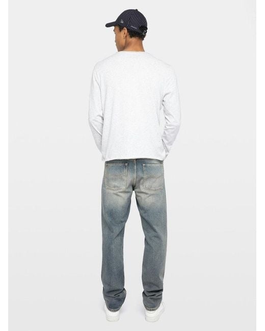 Zadig & Voltaire White Monastir Henley T-Shirt for men